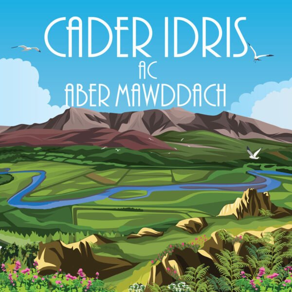 CADER IDRIS - Welsh Wording - Acrylic - Fridge Magnet - 75mm x 50mm - Pack of 50