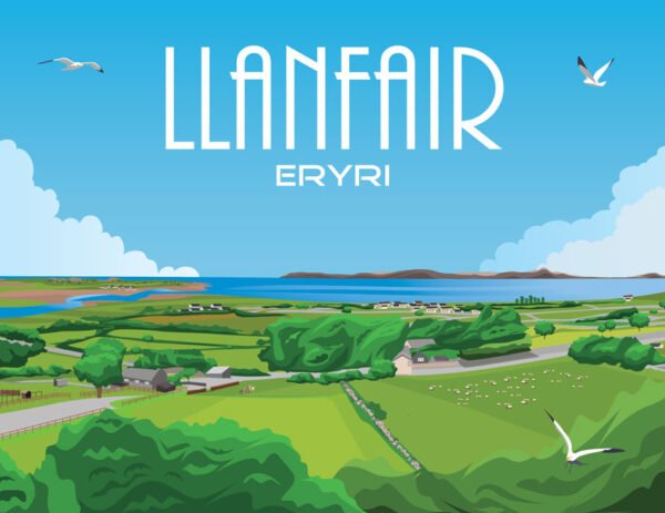 Llanfair Slate Canverns - 1061 -  Acrylic - Key Ring - 54mm x 34mm - Packof 25