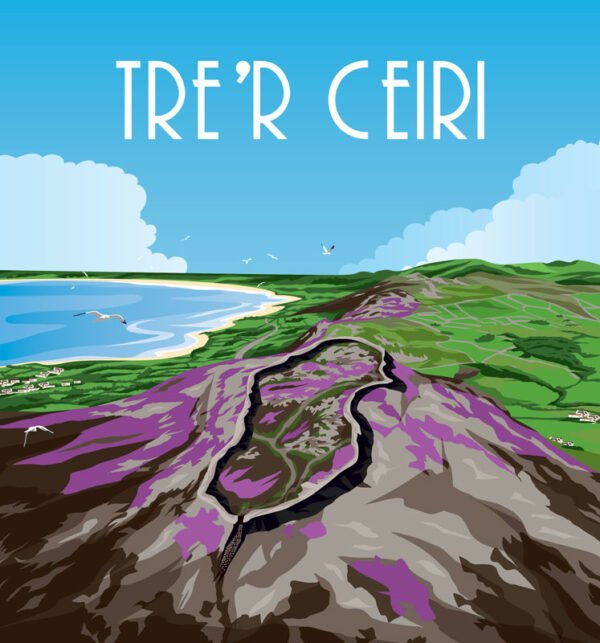 Tre'r Ceiri Hillfort - 1084 -  Large Mounted Print - Pack of 6