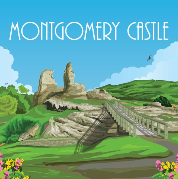 Montgomery Castle 1099 - V4 -   Acrylic - Key Ring - 54mm x 34mm - Packof 25
