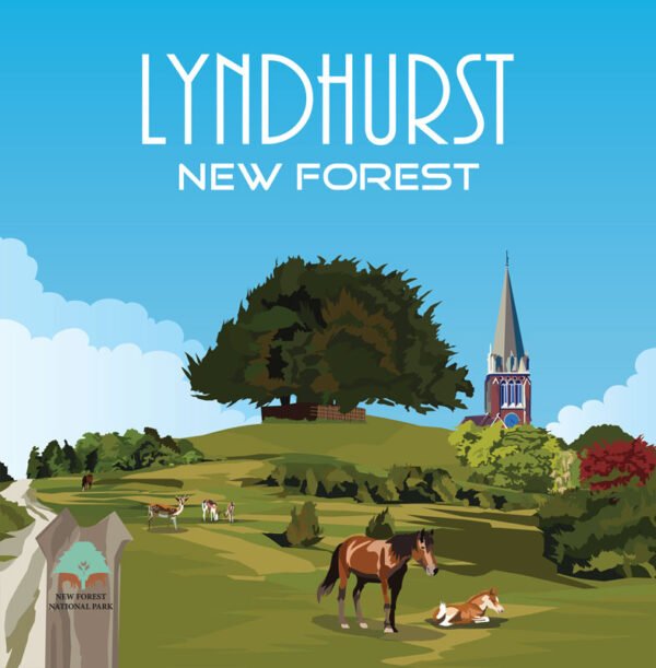 LYNDHURST - 333 -  Acrylic - Key Ring - 54mm x 34mm - Packof 25