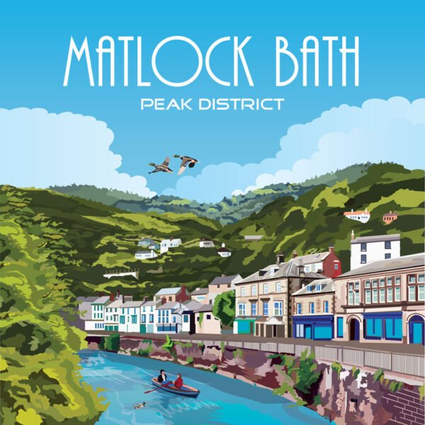 Matlock Bath -  Acrylic - Fridge Magnet - 75mm x 50mm - Pack of 50