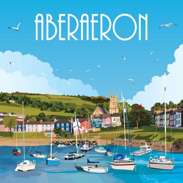Aberaeron - 362 -  Acrylic - Key Ring - 54mm x 34mm - Pack of 25