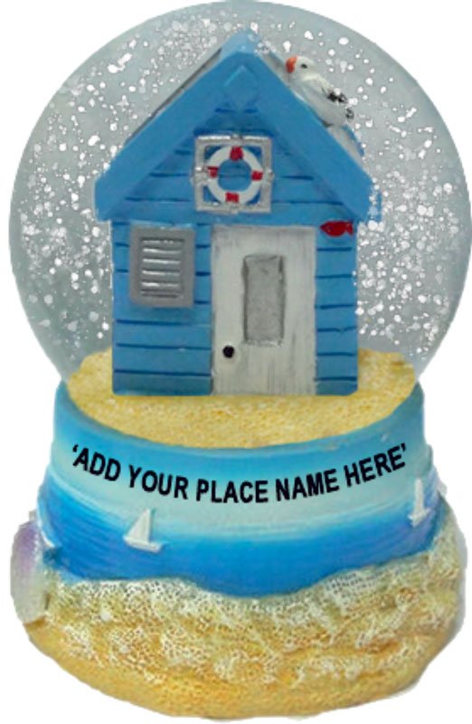 BEACH HUT -  SNOW GLOBE - Large - Pack of 24