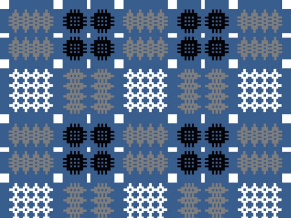 Design 6 - BLUE - Table Mat Glass Chopping Board - Pack of 6