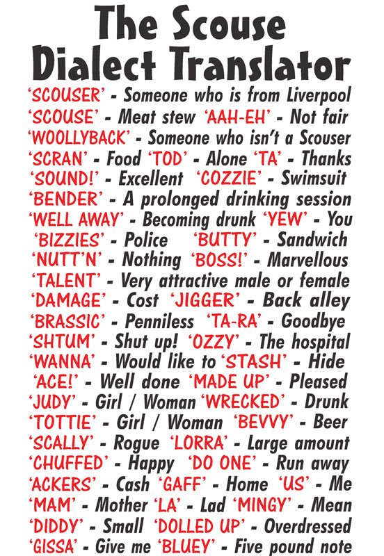 Scouse Dialect -  Apron - Pack of 6