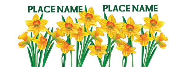 Daffodil + WORDING -  PhotoCeramic (Durham) Mug - Pack of 36